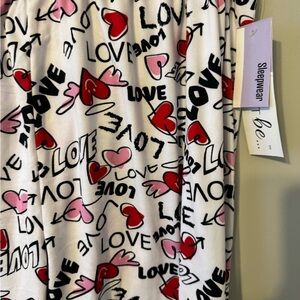 “Just Be” Pajama Pants with Love Print